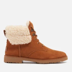 UGG Romely Heritage Shearling-Trimmed Suede Ankle Boots