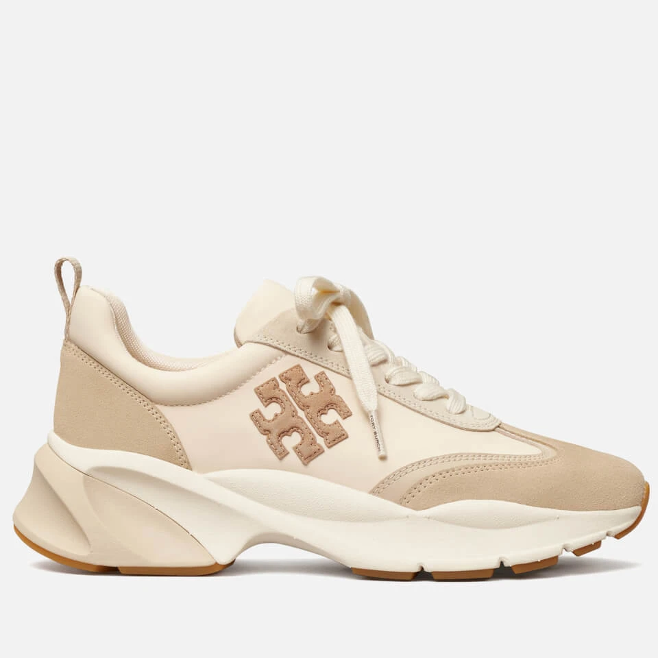 Tory Burch Good Luck Suede-Trimmed Nylon Running-Style Trainers 1 Tory Burch Good Luck Suede-Trimmed Nylon Running-Style Trainers