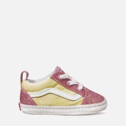 Vans Babies’ Old Skool Crib Glittered Faux Leather Trainers
