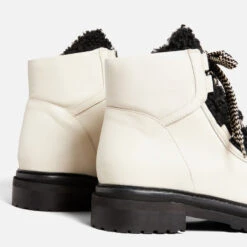 Ted Baker Mosie Leather And Faux Shearling-Blend Boots -Cheap Stepwise Footwear Store 13942268 2034998041656035