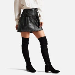 Ted Baker Ayannah Suede Knee High Boots -Cheap Stepwise Footwear Store 13942275 2014998038190408