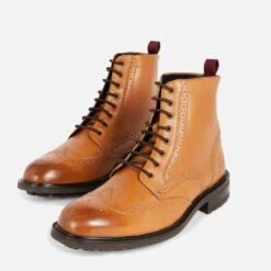 Ted Baker Wadelan Leather Brogue Boots -Cheap Stepwise Footwear Store 13942340 6594998040083072
