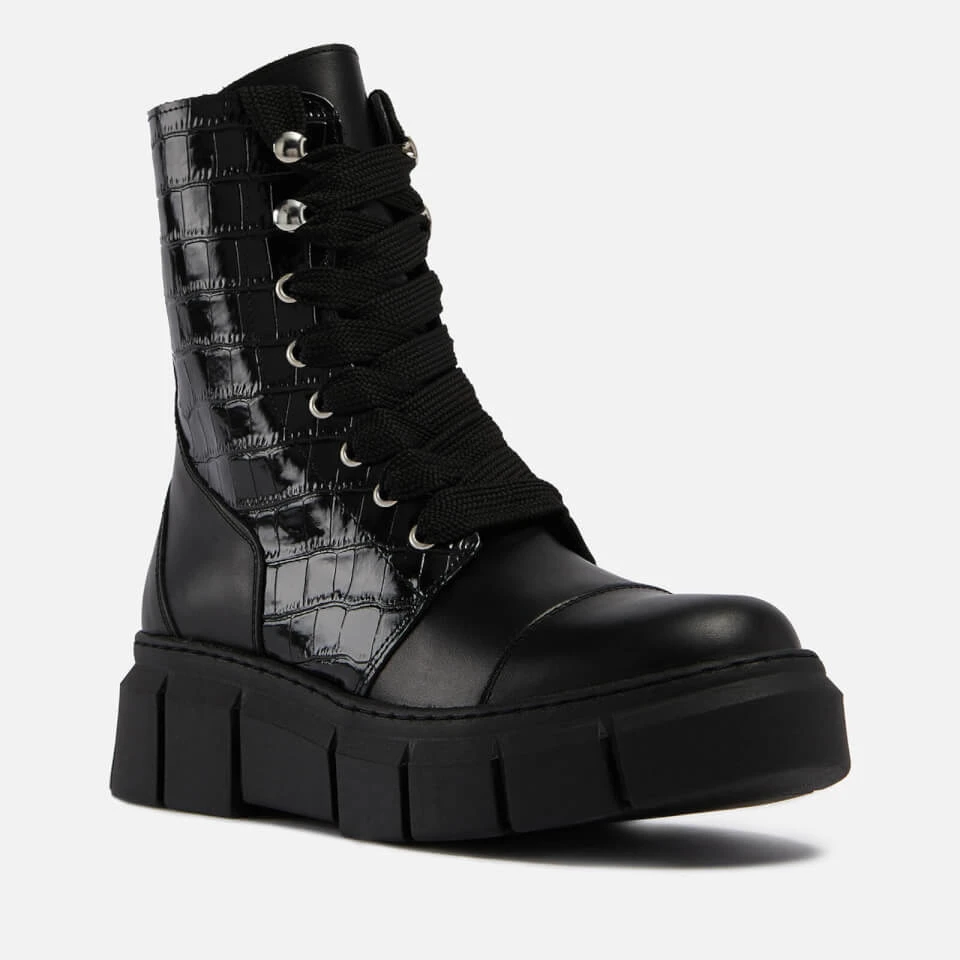 ALOHAS Can Can Croc-Effect And Smooth Leather Boots 4 ALOHAS Can Can Croc-Effect And Smooth Leather Boots - Image 4