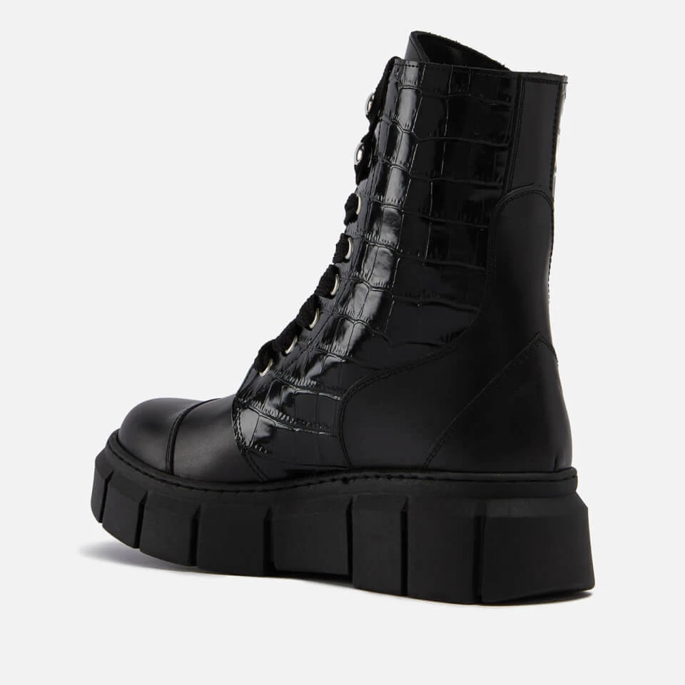 ALOHAS Can Can Croc-Effect And Smooth Leather Boots 2 ALOHAS Can Can Croc-Effect And Smooth Leather Boots - Image 2