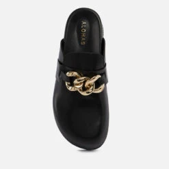 ALOHAS Fireplace Chain-Embellished Leather Loafers -Cheap Stepwise Footwear Store 13947019 1234996707819747