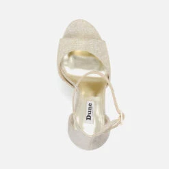 Dune Mascot Canvas Platform Heeled Sandals -Cheap Stepwise Footwear Store 13949802 1114986159209829