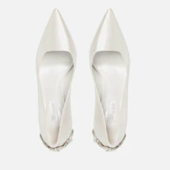 Dune Bluebell Satin Heeled Court Shoes -Cheap Stepwise Footwear Store 13949830 1774986151052970