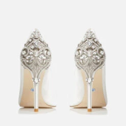 Dune Bluebell Satin Heeled Court Shoes -Cheap Stepwise Footwear Store 13949830 6804986151181130