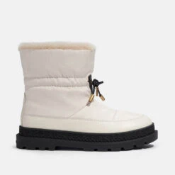 Coach Kailee Nylon-Jacquard And Sheepskin Snow Boots