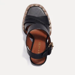 Coach Women's Callie Leather Heeled Platform Sandals -Cheap Stepwise Footwear Store 13993835 8245036669388171