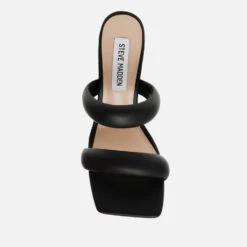 Steve Madden Jetfuel Puffy Faux Leather Heeled Mules -Cheap Stepwise Footwear Store 13994504 3775026068011985