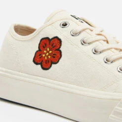 KENZO School Low Top Cotton-Canvas Trainers -Cheap Stepwise Footwear Store 14013327 1505024219260710