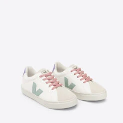 Veja Kids' Esplar Leather And Suede Lace Up Trainers -Cheap Stepwise Footwear Store 14016721 3655036933741751