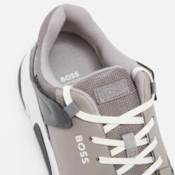 BOSS Men's Asher Suede, Leather And Mesh Trainers -Cheap Stepwise Footwear Store 14017916 2145026042496784