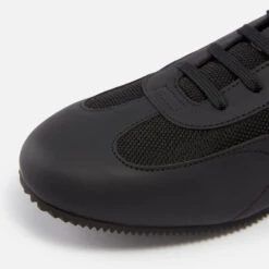 BOSS Rusham Faux Leather And Mesh Trainers -Cheap Stepwise Footwear Store 14017952 1465026042543506