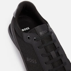BOSS Rusham Faux Leather And Mesh Trainers -Cheap Stepwise Footwear Store 14017952 2275026042496544