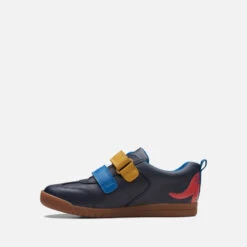 Clarks Kids' Den Play Leather Shoes - Navy -Cheap Stepwise Footwear Store 14192992 4225031183093966