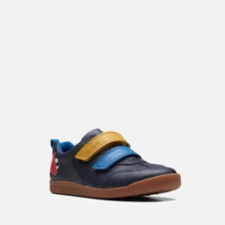 Clarks Kids' Den Play Leather Shoes - Navy -Cheap Stepwise Footwear Store 14192992 7295031183020826