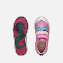 Clarks Kids' Foxing Play Canvas Shoes - Pink -Cheap Stepwise Footwear Store 14193012 1555036703843075
