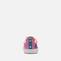 Clarks Kids' Foxing Play Canvas Shoes - Pink -Cheap Stepwise Footwear Store 14193012 2075036702889726