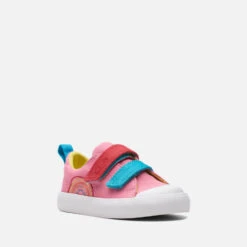 Clarks Toddlers' Foxing TorLo Canvas Shoes - Pink -Cheap Stepwise Footwear Store 14193019 1395034571741563
