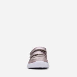 Clarks Kids' Athletic Sonar Leather Trainers - Pink Sparkle -Cheap Stepwise Footwear Store 14193033 1655031185089674