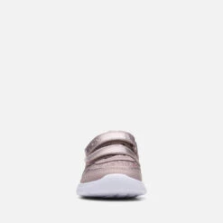 Clarks Toddlers' Athletic Sonar Leather Trainers - Pink Sparkle -Cheap Stepwise Footwear Store 14193038 1225031185569698