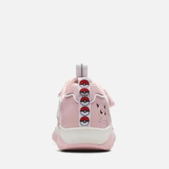 Clarks Kids' Pokémon Grip Pearl Leather Trainers - Pink -Cheap Stepwise Footwear Store 14193057 9835028904431036