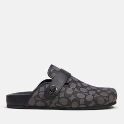 Coach Men's Signature Coated Canvas Mules
