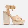 Coach Women's Nelly Raffia Platform Sandals