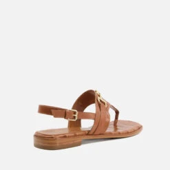 Dune Lexley Croc Print Toe Post Leather Sandals -Cheap Stepwise Footwear Store 14215263 2015035375044438