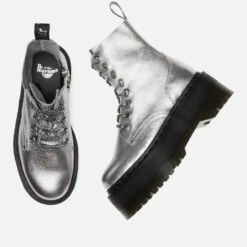 Dr. Martens Women's Jadon Max Metallic Leather Platform Boots -Cheap Stepwise Footwear Store 14215762 7055040241222779