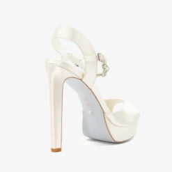 Dune Miracle Embellished Satin Heeled Platform Sandals -Cheap Stepwise Footwear Store 14215995 1265022407498391