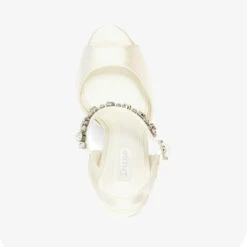 Dune Miracle Embellished Satin Heeled Platform Sandals -Cheap Stepwise Footwear Store 14215995 5245022408020679