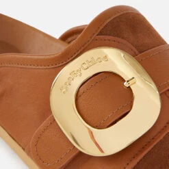 See By Chloé Women’s Chany Fussbelt Suede Mules -Cheap Stepwise Footwear Store 14226668 4955039050074369