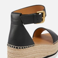 See By Chloé Women's Glyn Leather Espadrille Sandals -Cheap Stepwise Footwear Store 14226696 1775039049560025