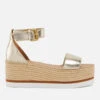 See By Chloé Women's Glyn Leather Espadrille Flatform Sandals