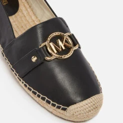 MICHAEL Michael Kors Rory Leather And Raffia Espadrilles -Cheap Stepwise Footwear Store 14226822 2495044197835791