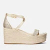 MICHAEL Michael Kors Serena Wedged Faux Leather Jute Sandals