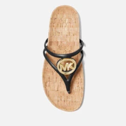 MICHAEL Michael Kors Hampton Leather Flat Sandals -Cheap Stepwise Footwear Store 14226836 1715041791211824