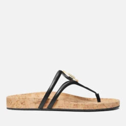 MICHAEL Michael Kors Hampton Leather Flat Sandals