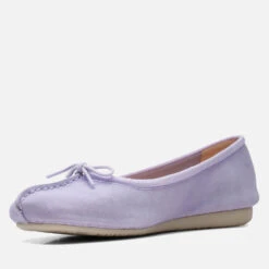 Clarks Freckle Ice Suede Ballet Flats -Cheap Stepwise Footwear Store 14228598 7565029102962390
