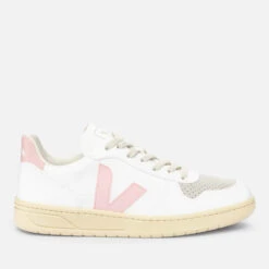 Veja Womenâs V-10 Faux Leather And Suede Trainers