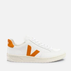 Veja Women’s V-12 Leather And Faux Suede Trainers