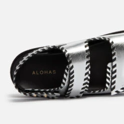 ALOHAS Women's Barrel Embroidered Leather Sandals -Cheap Stepwise Footwear Store 14238995 1825035136687094