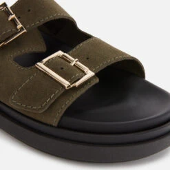 ALOHAS Women's Buckle Strap Leather Sandals -Cheap Stepwise Footwear Store 14239016 1605035137129288