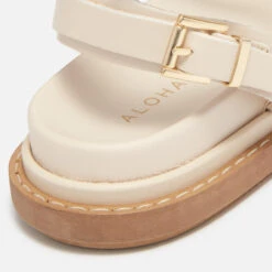 ALOHAS Women's Buckle Up Leather Sandals -Cheap Stepwise Footwear Store 14239030 7825035136639631