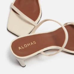 ALOHAS Women's Cannes Leather Heeled Mules -Cheap Stepwise Footwear Store 14239037 5645035136855103