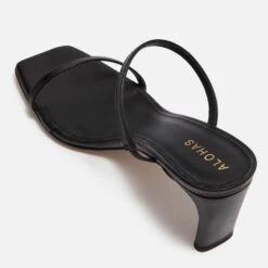 ALOHAS Women's Cannes Leather Heeled Mules -Cheap Stepwise Footwear Store 14239044 9565035137023922