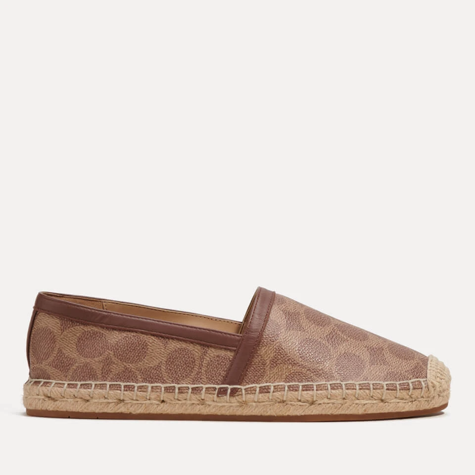 Coach Women’s Collins Leather-Trimmed Coated Canvas Espadrilles 1 Coach Women’s Collins Leather-Trimmed Coated Canvas Espadrilles